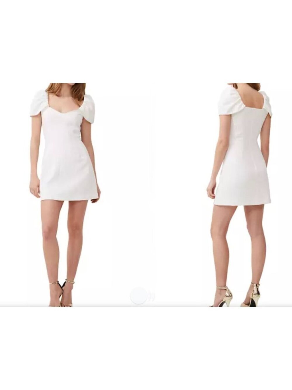 New French Connection Women's Size US 4 Whisper Gathered Sleeve Dress **Stains**